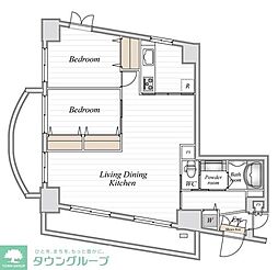 コロネード春日 2LDKの間取図画像