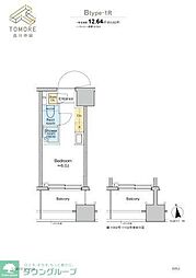 TOMORE品川中延 ワンルームの間取図画像