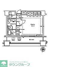 パークアクシス御茶ノ水ステージ ワンルームの間取図画像