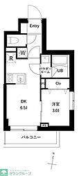 プレセダン千駄木 1DKの間取図画像