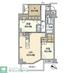 OPENRESIDENCIA文京千駄木 2SLDKの間取図画像