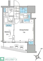 ルフォンプログレ北新宿 1DKの間取図画像
