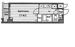 グランド・ガーラ西麻布 1Kの間取図画像