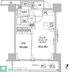 パークハビオ渋谷本町レジデンス 1LDKの間取図画像