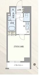 ベルエスパス箱崎 1Kの間取図画像