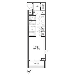 GRANPASEO四谷若葉 1Kの間取図画像
