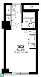六本木ユニハウス ワンルームの間取図画像