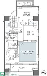 メゾンカルム本郷 2LDKの間取図画像