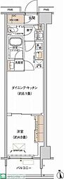 プライムネクサス大森北 1LDKの間取図画像