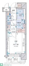 パレステュディオ銀座東壱番館 1Kの間取図画像
