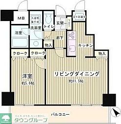 トレステージ目黒 1LDKの間取図画像