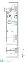 ルフォンプログレ清澄白河プレミア 1Kの間取図画像