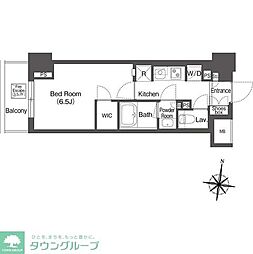 コンフォリア森下リバーサイド 1Kの間取図画像