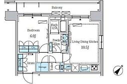 パークアクシス東日本橋ステーションゲート 1LDKの間取図画像
