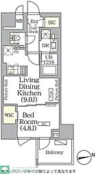 ザ・パークハビオ神楽坂レジデンスSouth 1LDKの間取図画像