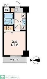 品川中延ステーションレジデンス 1Kの間取図画像