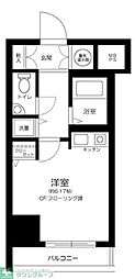 三田富洋ハイツ 1Kの間取図画像