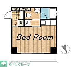 カスタリア中延 ワンルームの間取図画像