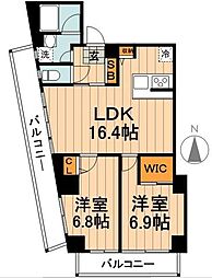 江戸川橋杉原ビルヂング 2LDKの間取図画像