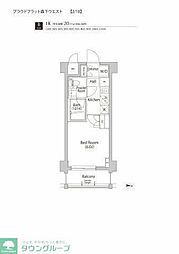 PROUDFLAT森下ウエスト 1Kの間取図画像