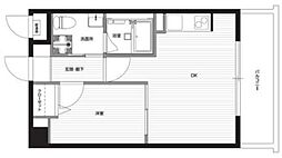 カスタリア千駄ヶ谷 1DKの間取図画像