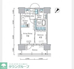 HARUMIFLAGPORTVILLAGEC棟 1LDKの間取図画像