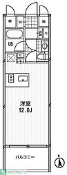 アーデン芝公園 ワンルームの間取図画像