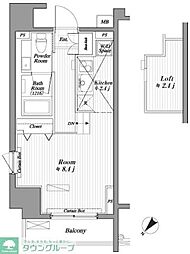 BLANCCHIC白金台 1Kの間取図画像