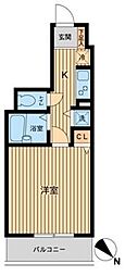 HF東神田レジデンス 1Kの間取図画像