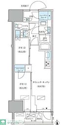パークアクシス品川天王洲アイル 2DKの間取図画像
