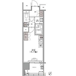 SK90門前仲町 ワンルームの間取図画像
