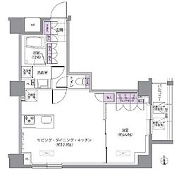 IVYWEST 1LDKの間取図画像