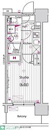 ガーラ・プレシャス大森 1Kの間取図画像
