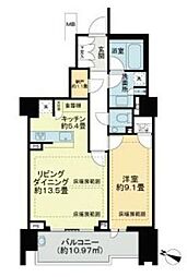 ザ・パークハウス渋谷南平台 1SLDKの間取図画像