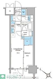 ルフォンプログレ西大井プレミア 1LDKの間取図画像