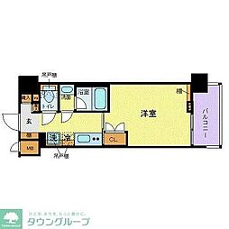 ZOOM品川南 1Kの間取図画像