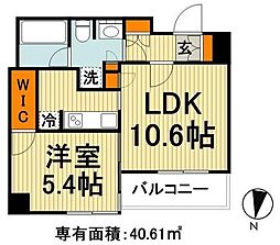 パークアクシス御茶ノ水ステージ 1LDKの間取図画像