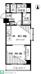 パディ初台 1DKの間取図画像