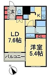 コンフォリア新川 1LDKの間取図画像