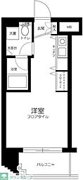 シンシア白金高輪 ワンルームの間取図画像