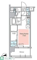 アーバネックス小石川春日 1DKの間取図画像