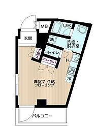 ハーモニー・コート ワンルームの間取図画像