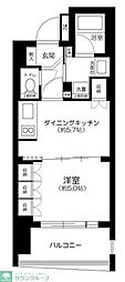 ライオンズアイル赤坂 1DKの間取図画像