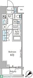 ルビア赤坂 1Kの間取図画像