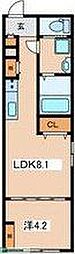 Opus南大井 1LDKの間取図画像