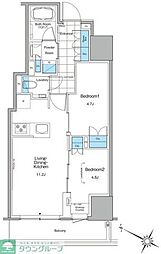 ルフォンプログレ北新宿 2LDKの間取図画像