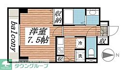 メゾン・ド・ヴィレ八丁堀 1Kの間取図画像