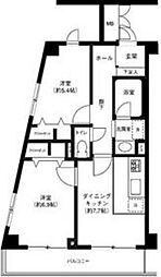 YSセゾン深川 2DKの間取図画像