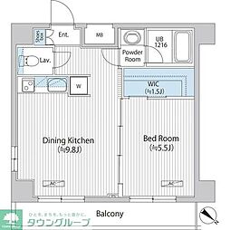 アレージュマン日本橋人形町 1LDKの間取図画像