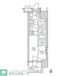 ブルックサイドレジデンス木場 2Kの間取図画像